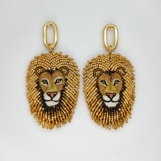 Boucles d'oreilles Lion
