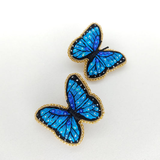 Boucles d'oreilles Morpho